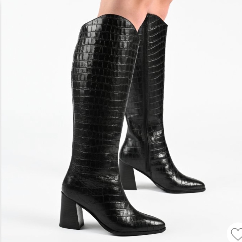 Journee Signature Laila Tru Comfort Foam Women's Leather Knee-High Boots 7.5